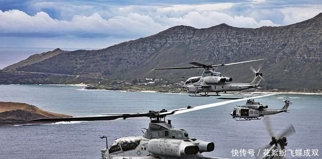 「告别」夏威夷上空的“蝰蛇”美国海军陆战队AH-1Z武装直升机告别飞行