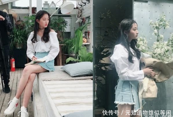 94斤的热巴和90斤的关晓彤接连撞衫，干瘦和苗条差距一目了然