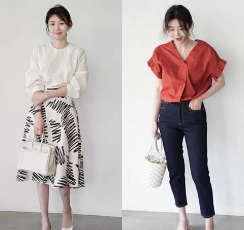  『辣妈』韩国时尚辣妈的初夏穿搭示范，简约不失女人味，借鉴度很高