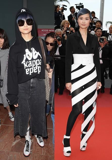 不单是李宇春 女明星靠不对称裙变身“腿霸”