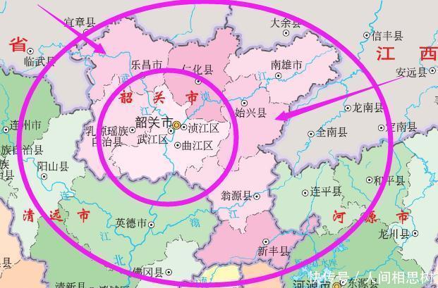 广东省的北大门, 位于三省交界处, 也是广东省面积第二大的地级市