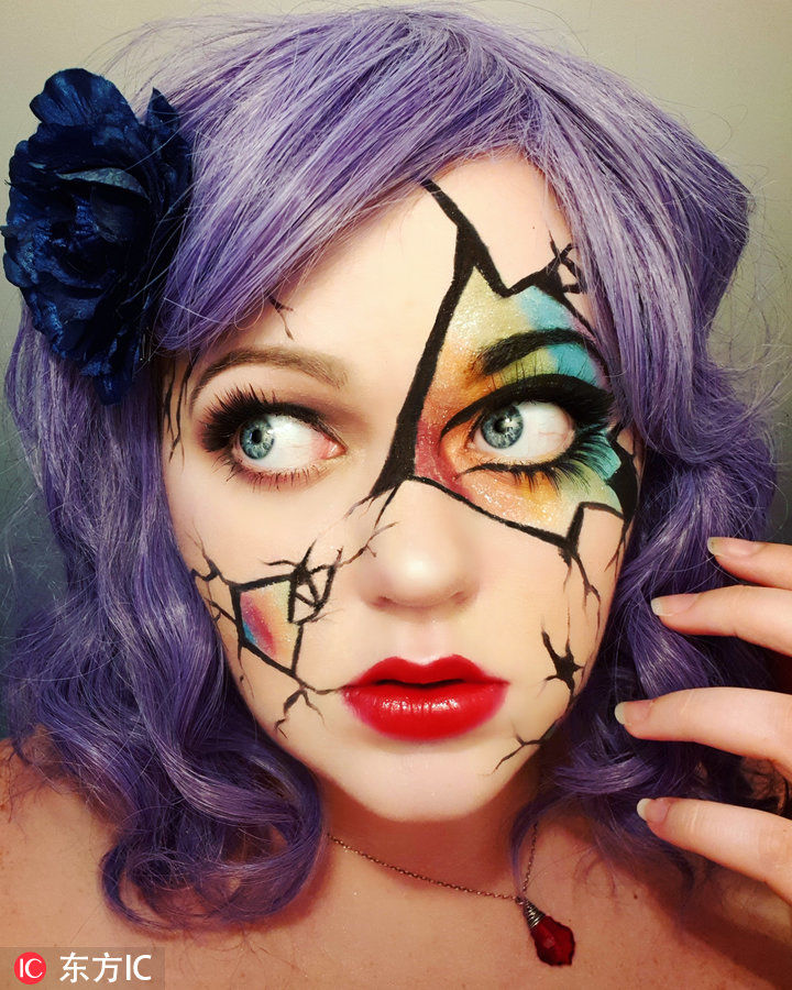 女孩因肥胖受校园霸陵 自学惊艳化妆术找回自信