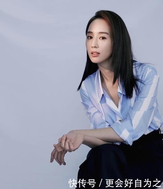  『设计』张钧甯美得真让人嫉妒！穿条纹衬衫配9分阔腿裤，自带高级感炸裂