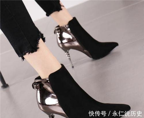  皮质：冬季这样的短靴穿着时尚又舒服，很多人都穿上了，你还在等什么