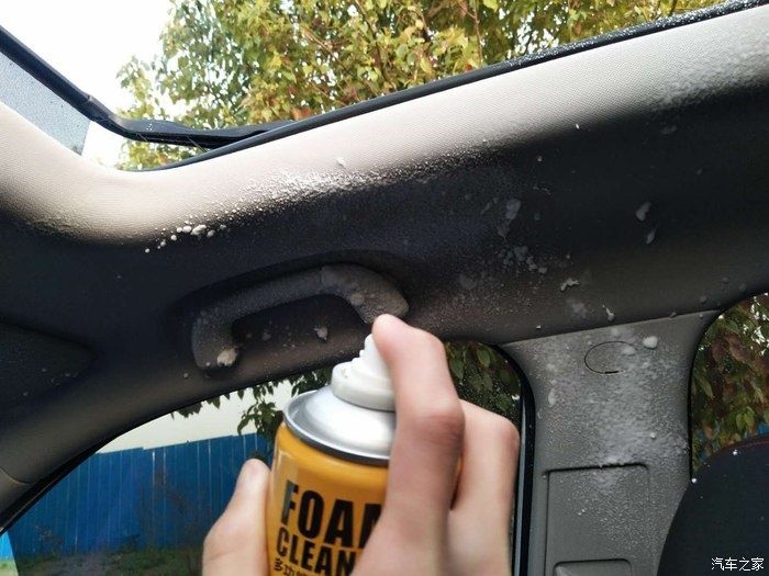  经验@爱车长安CS75清理，顶棚内饰清洗经验分享