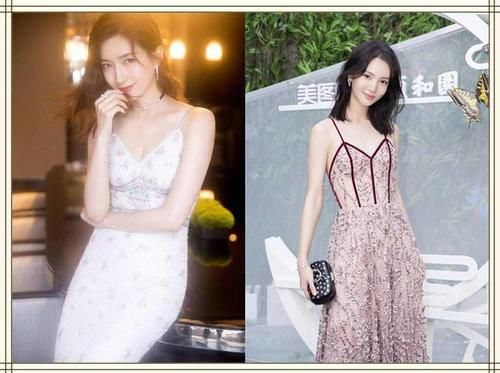 看了金晨的吊带裙，再看江疏影，才知道干瘦和苗条的差距有多大！