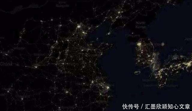 卫星拍摄下的中日韩三国夜景，不看不知道，看完才知差距有多大