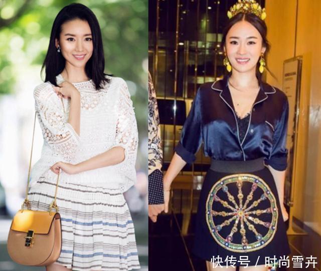38岁董洁和38岁霍思燕同穿半身裙，网友：一个土气，一个女神