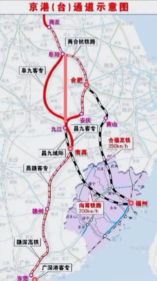 合安九高铁是京九高铁的一部分吗？一组图快速了解合安九客运专线