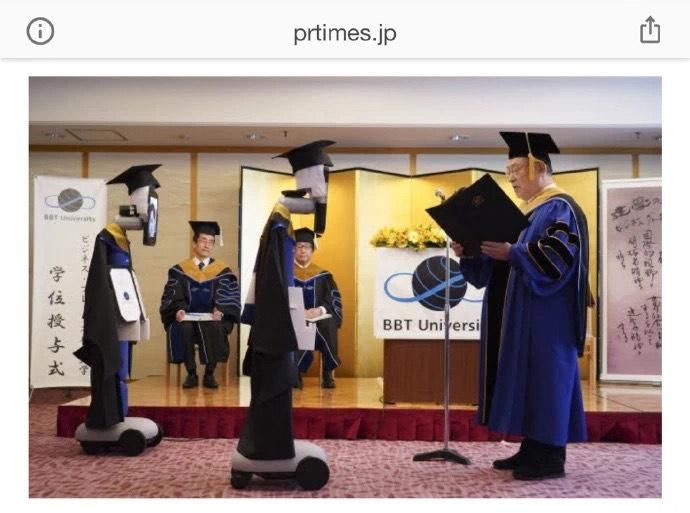  毕业■疫情当下，日本某大学举行云毕业仪式！