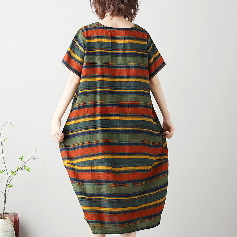 一眼就被表嫂身上“棉绸裙”吸引了，太好看了，找了半天原来在这