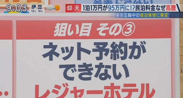 东京奥运会千万别去！日本民宿价格从1万上涨至95万日元！