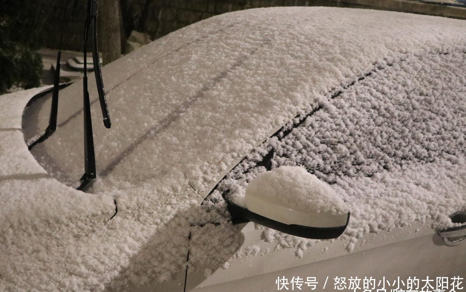 组图： 山东“雪窝子”烟台的夜间雪景, 看看是啥样