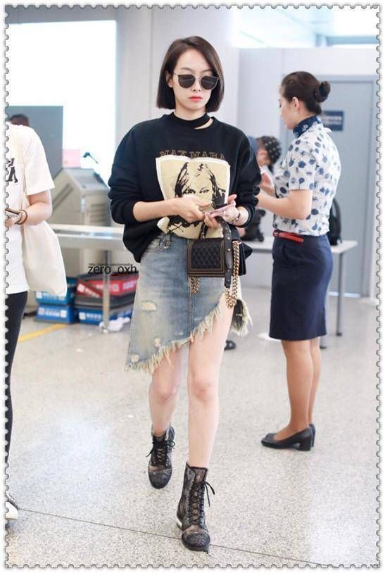 都说李沁有逆天大长腿，可是这次穿短裙，竟完全被宋茜比下去了?