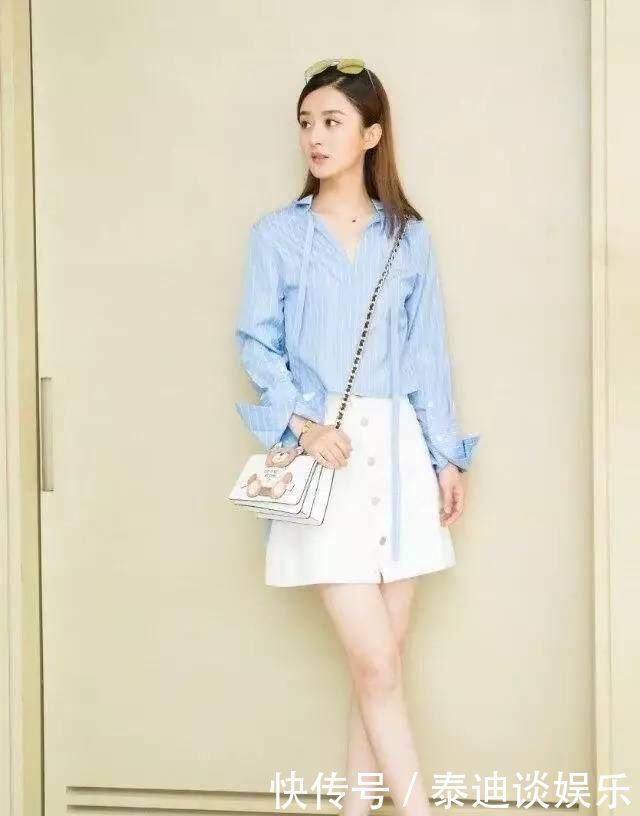 赵丽颖撞上杨颖，一个似超模一个像村花，差距一目了然