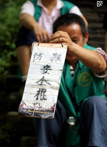 峨眉山上的猴子拦路打劫游客，但最怕这样东西，游客：智商比我高