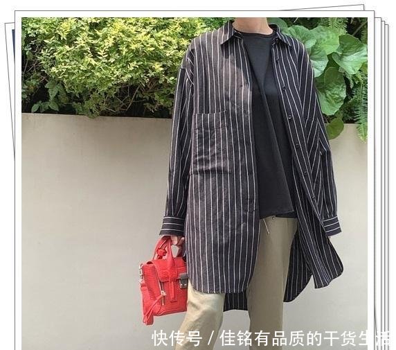  「春季造型」竖条纹衬衫的流行时尚造型，清爽显瘦的春季日系风穿搭分享