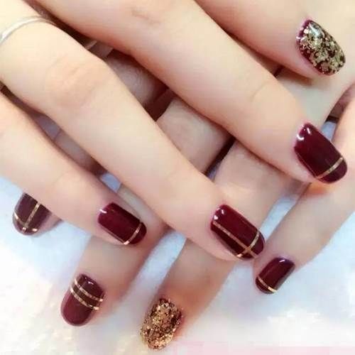  适合：精妆联华美妆连锁店：彩色甲正当时 美甲颜色大盘点（四）酒红色篇