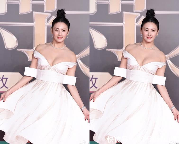 白衬衫黑短裙, 张雨绮穿出“水桶腰”! 网友: 丢人丢到国外了!