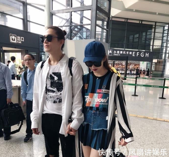 戚薇夫妻俩一同现身机场, 这回李承铉穿得可比戚薇时髦多了!