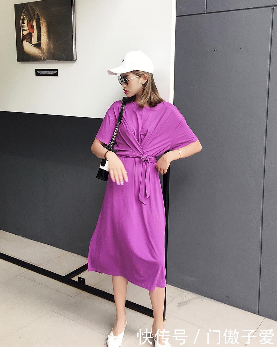 『欧之尚新潮』百搭又减龄的T恤连衣裙,时尚中更添休闲味道!