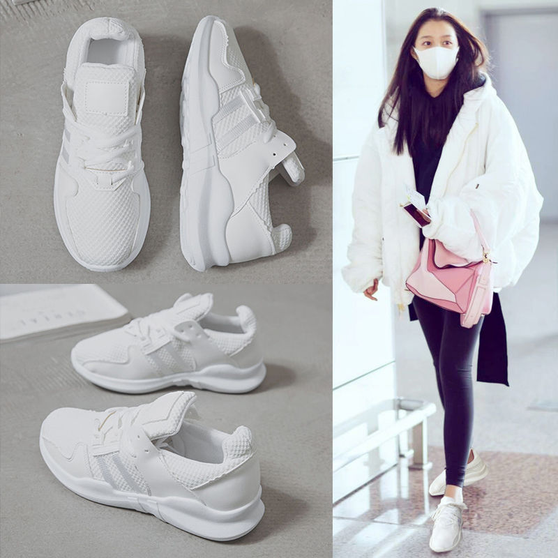 别再傻傻穿磨脚的高跟鞋了，女神都在穿运动鞋，舒适柔软逛街必备