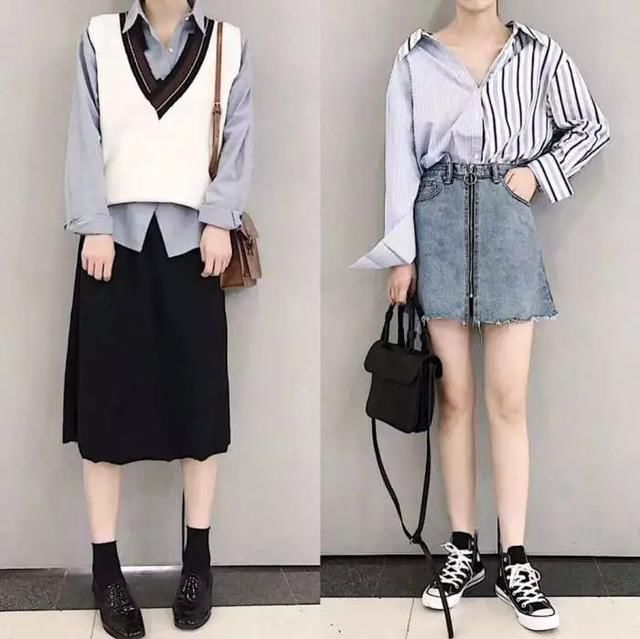 2018秋天穿搭半身裙这样穿,也可以拥有大长腿!