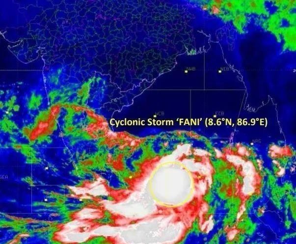 印度洋气旋风暴法尼加强了！5月3日有望达到15级，相当强台风