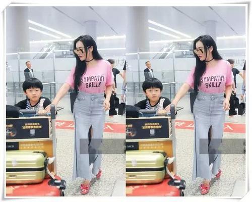 34岁冉莹颖真会玩！裙子都快提到胸口显心机，网友：邹市明真幸福