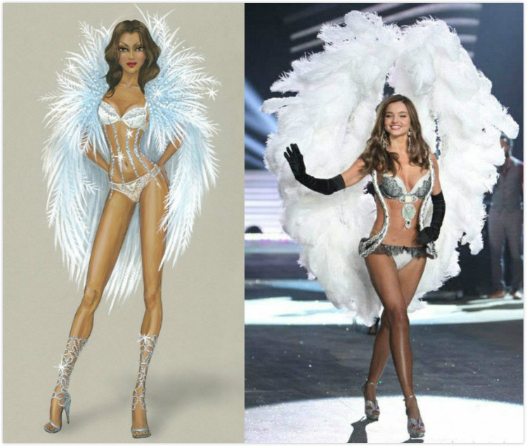 维密手稿VS实物，刺绣、流苏和羽毛，中国风的运用简直美呆了！