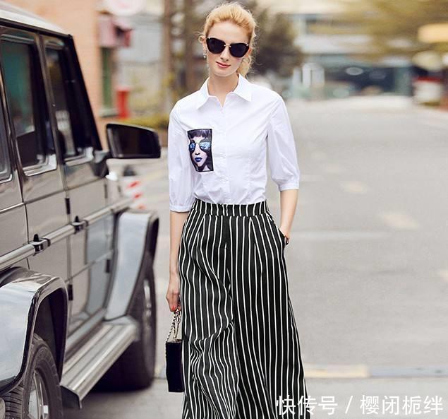  『气质』衬衫搭配什么裤子更好看？阔腿裤舒适又好搭，穿上特别显气质