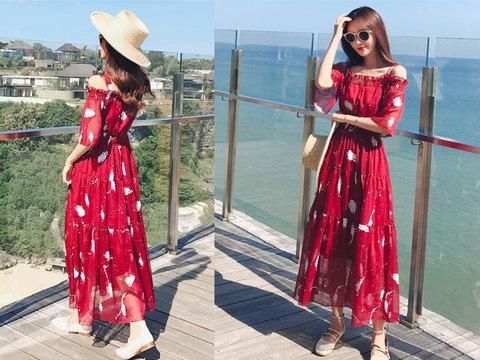 清凉时尚的吊带连衣裙，其实很美很清新