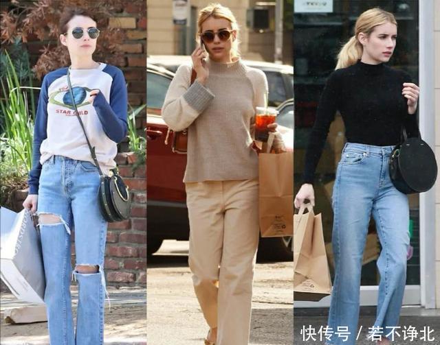  『EmmaRoberts』春季穿平底鞋如何搭配显高显瘦又时髦？跟EmmaRoberts学就对啦！