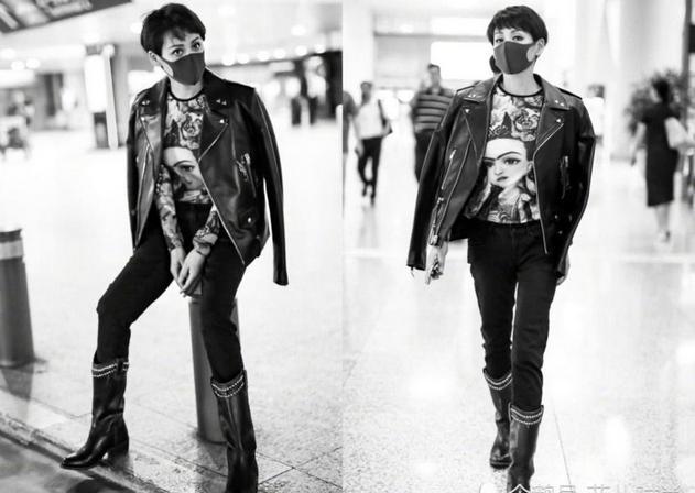 宁静太猛了，这么窄的牛仔裤还往靴里塞，网友：有80斤吗？