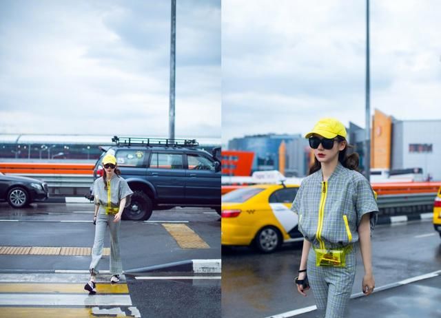 戚薇穿连体工服现身，却被吐槽“没有腰”网友：一般人穿不来！