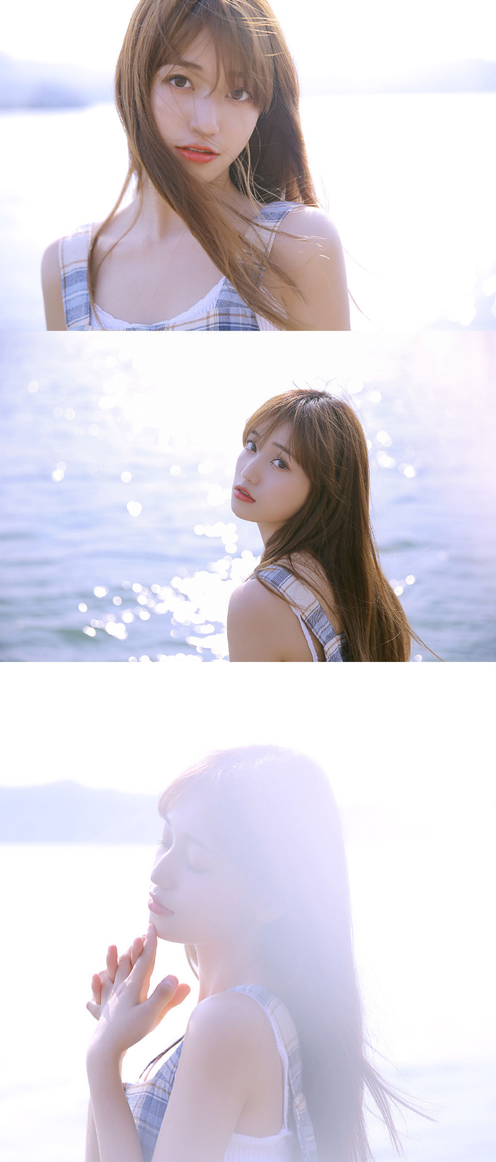  『美女』极品长发美女海边清爽养眼写真图片