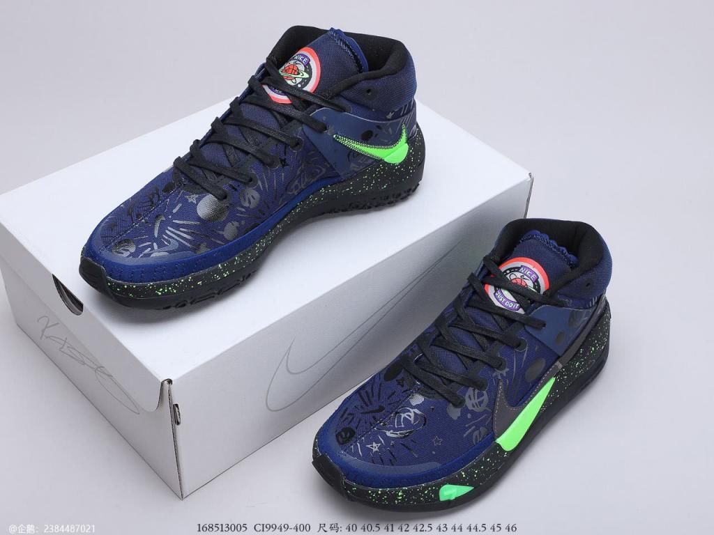  #球鞋#杜兰特新发售的球鞋！KD13蓝黑绿双气垫篮球鞋！