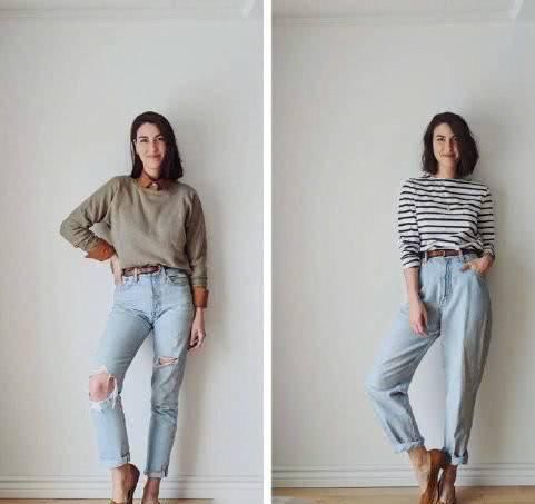  #面料#牛仔裤如何穿出帅气感？18套极简风穿搭示范，低调显品质！