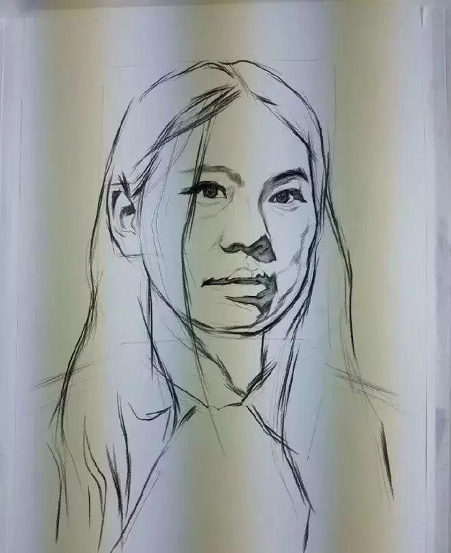 素描头像中头发的处理技巧