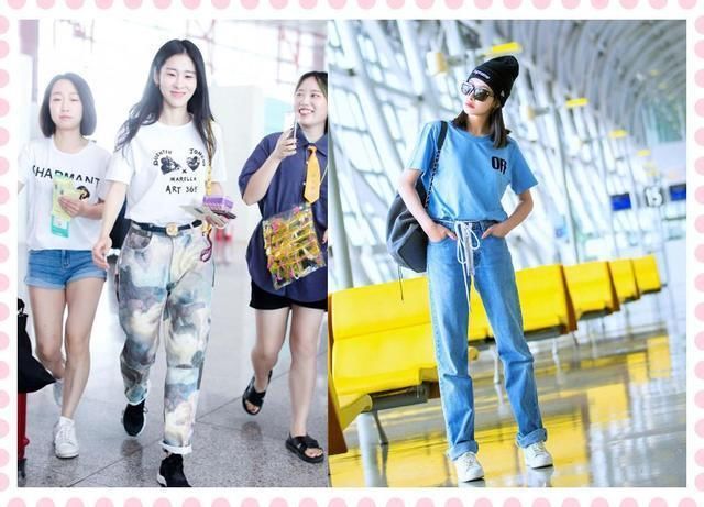 宋茜是168，张碧晨也是168，二人同穿长牛仔裤，差距竟如此尴尬？