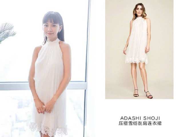 “准妈妈”陈意涵出席时装周，小白裙穿出少女感，可高跟鞋亮了！