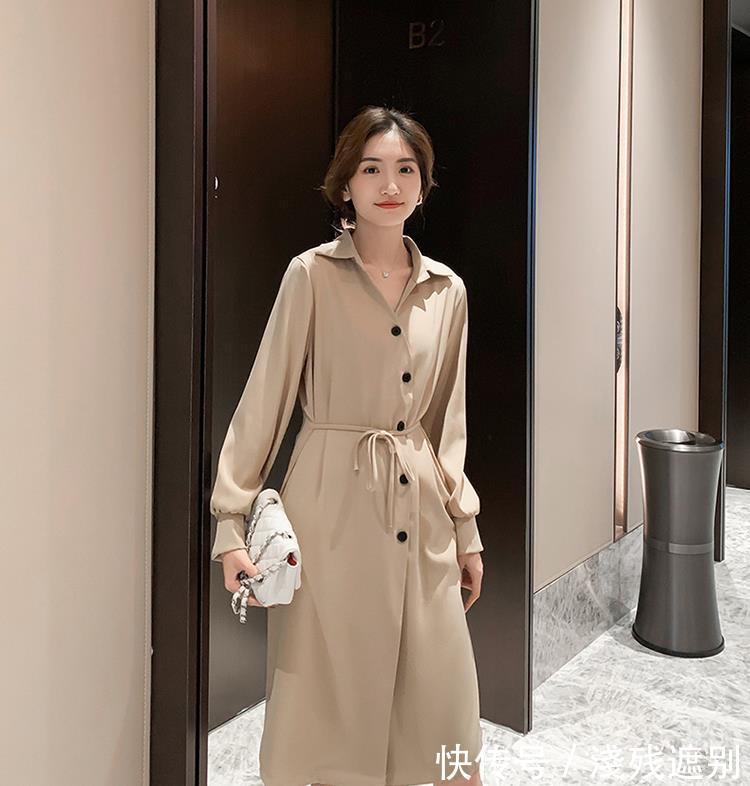 【显气质】春天穿衬衫连衣裙,干练不失女人味,复工上班与休闲逛街两不误
