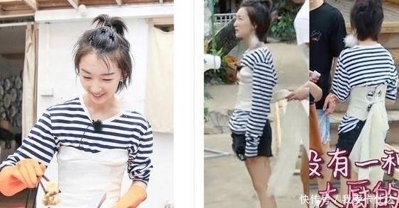 「 条纹T恤」让周冬雨穿的尴尬无比, 连黄晓明都问这穿的是啥,三千块的束胸衣,
