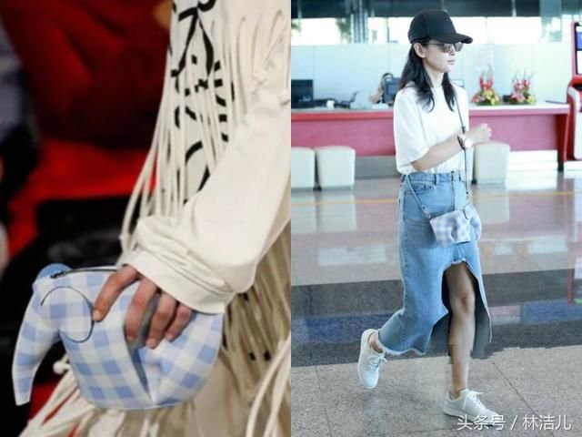 这个颜色的包包还真是清凉又减龄，娜扎唐嫣背上它立马变少女了！