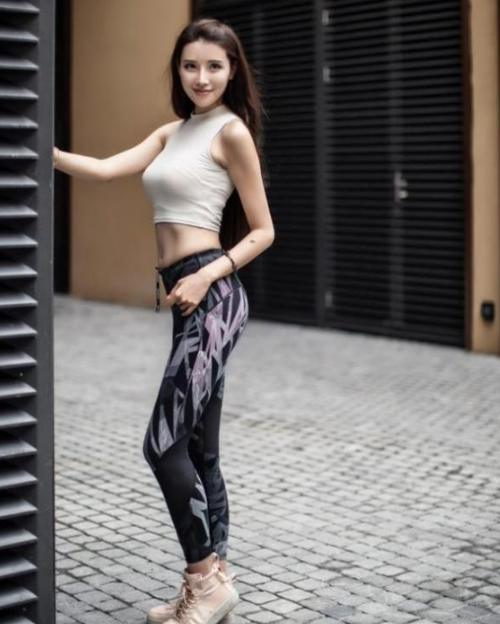 街拍：小姐姐穿着一条黑色的连衣裙，尽显女人妩媚身姿