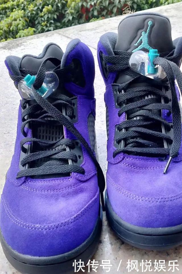 「紫葡萄」紫葡萄AirJordan5最新实物曝光!六月底正式发售