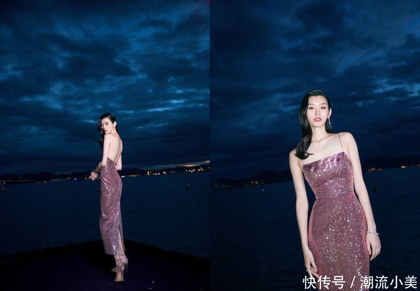 奚梦瑶身材真好！穿吊带裙惊艳全场，这让何猷君看了该着急了！