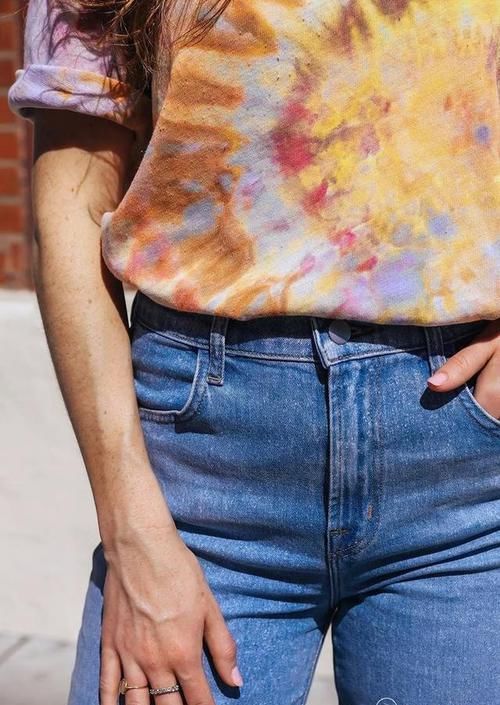  「冰块」纯色衣服太单调，用冰块染下色吧！DIY手工染布，冰染简单有趣