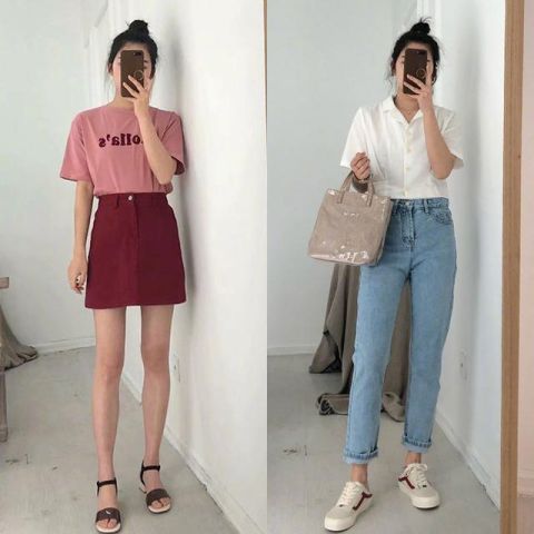『人人』18套休闲少女风示范,简单又百搭,而且是衣橱里人人都有的单品