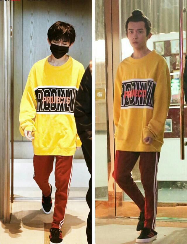 感受一波易烊千玺对红色运动裤的执念，870的价格从冬天穿到夏天